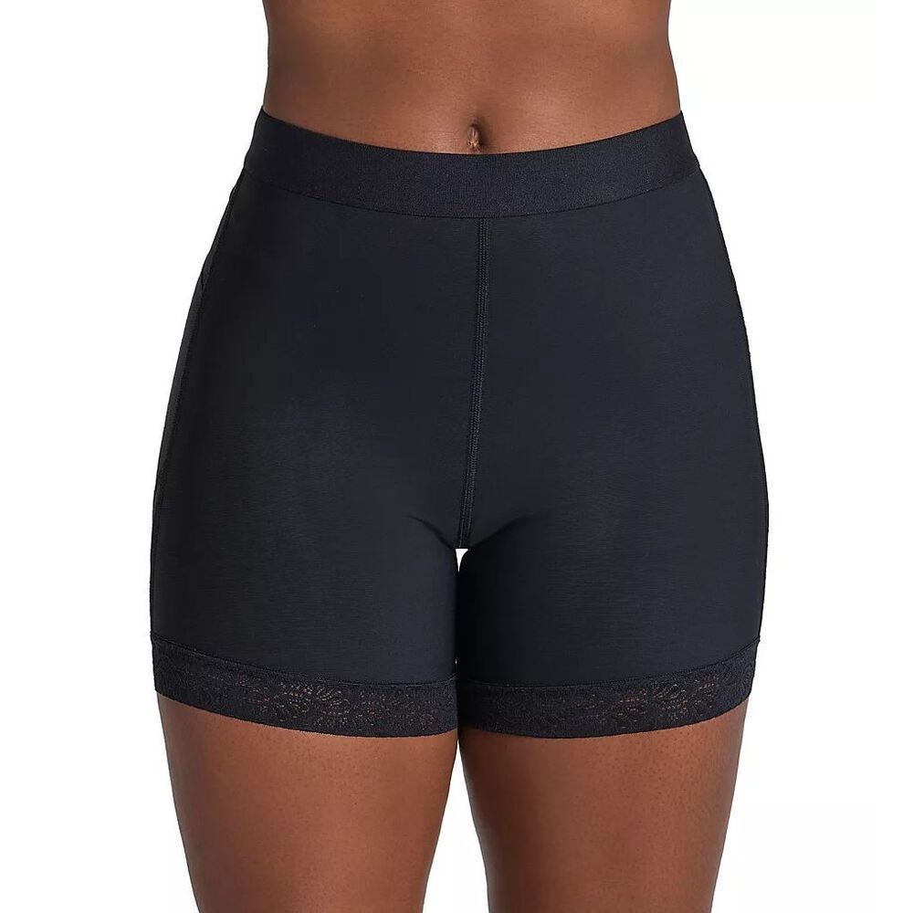Leonisa NWT Mid-Rise Sculpting Butt Lifter Shaper Short Black Large